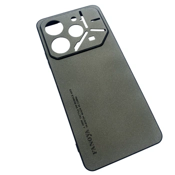 Шкіряний чохол - накладка Fanoya для Tecno Pova 6 Neo gray