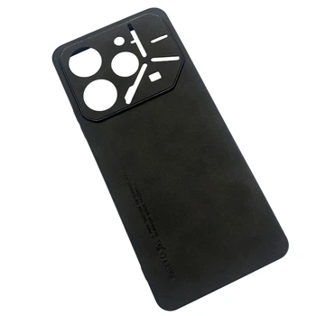 Шкіряний чохол - накладка Fanoya для Tecno Pova 6 Neo black