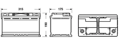 Акумулятор 80 Ah/12V EXIDE EFB Euro