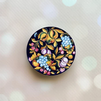 Держатель для смартфона / планшета попсокет Popsocket Красный :: Узор Фрукты (принт 4_7)