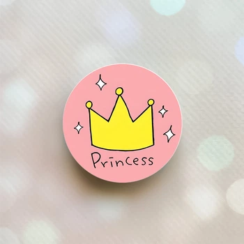 Держатель для смартфона / планшета попсокет Popsocket Белый :: Корона принцессы (принт pop_17)