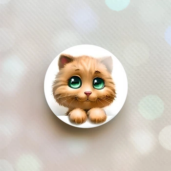 Держатель для смартфона / планшета попсокет Popsocket Белый :: Взгляд котёнка (принт pop_5)