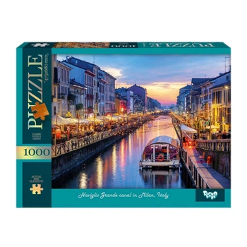 Пазлы Danko Toys 1000 элементов C1000-13-07 Naviglio Grande canal in Milan, Italy