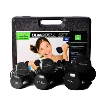 Набор гантелей в кейсе PowerPlay 4121 Fitness Dumbbells 9 кг 6 шт (PP_4121_9kg)