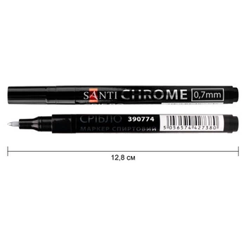 Маркер зеркальный Santi Chrome 390774 0.7 мм серебристый 4917577