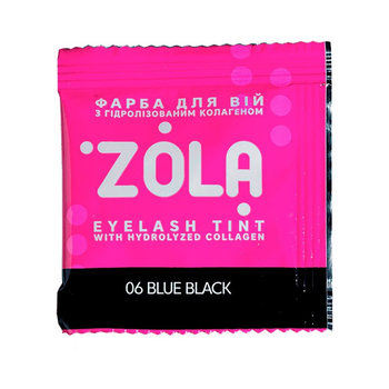 Краска Zola Eyebrow Tint-06 Blue Black (Сине-черный) в саше 5 мл для бровей