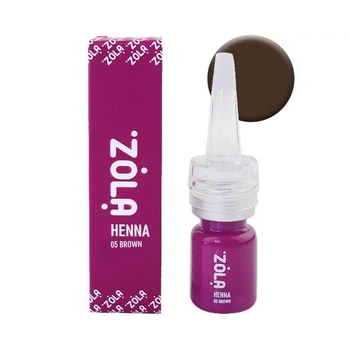 Хна Zola Henna №5 Brown (коричневий), 5 г - для фарбування брів