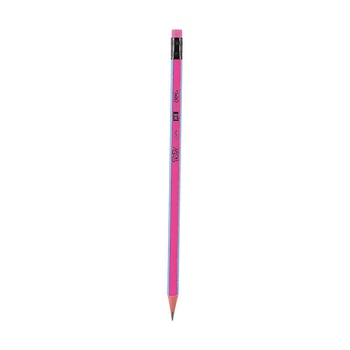 Олівець графітовий DELI U52400 HB Pop з гумкою, трикутний (12) /U52400 HB/
