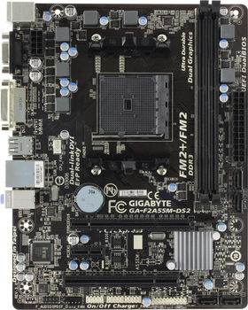 Материнская плата Socket FM2+ GIGABYTE GA-F2A55M-DS2 REV 3.0 ( sFM2 / FM2+, DDR3, AMD A55, PCI-Ex16) Б/У