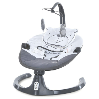 Заколисуючий центр El Camino ME 1116 CUTE Dark Gray – шезлонг з музикою та функцією заколисування для малюків