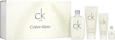 Zestaw unisex Calvin Klein Ck One Woda toaletowa 100 ml + Balsam do ciała 200 ml + Żel pod prysznic 100 ml + Woda toaletowa 5 ml (3616305433459)