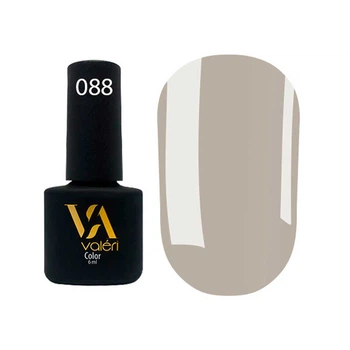 Гель-лак для нігтів Valeri Color №88 для манікюра та педикюра, сіро-бежевий, 6 мл