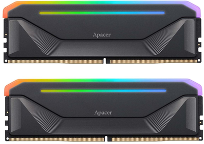 Оперативная память Apacer DDR5-5200 32768 MB PC5-41600 (Kit of 2x16384) NOX RGB Black (AH5U32G52C522NBAA-2)