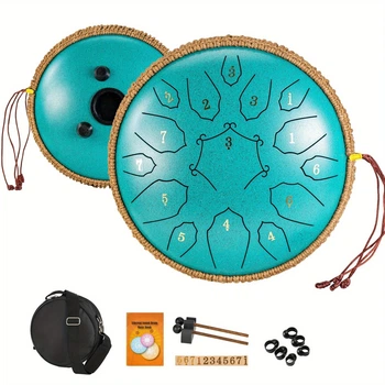 Глюкофон на 15 нот 30.5см (12") з сумкою та аксесуарами Tongue Drum Green