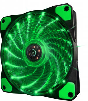 Вентилятор для корпуса Frime Iris LED Fan 15LED Green, 120mm (FLF-HB120G15)