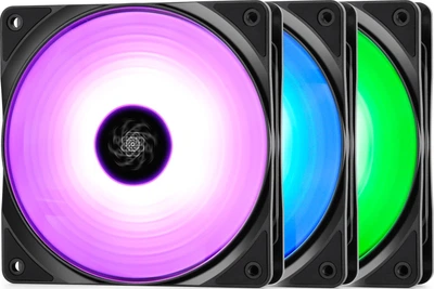 Набор вентиляторов (3pcs Pack) DeepCool RF120-3 IN 1 RGB, 120mm (DP-FRGB-RF120-3C)