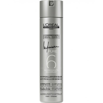 Лак для волос L'Oreal Professionnel Infinium Pure 6 Strong Fixing Spray Compressed 300мл.