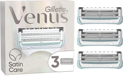 Змінні картриджі для гоління жіночі Gillette Venus Satin Care 3 шт. для інтимних зон та тіла