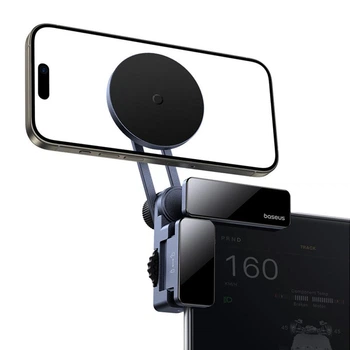 Автомобільний тримач для телефону Baseus MaxView Magnetic Car Mount for In-Vehicle Infotainment Screen на автомобільний дисплей (C40180701813-00) Grey
