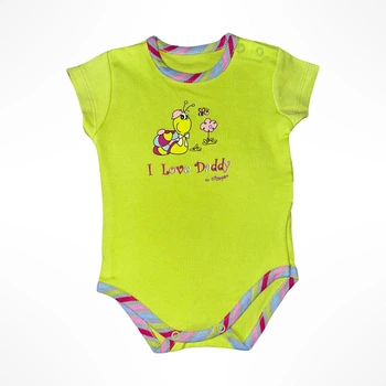 Детское боди I love daddy для мальчика Nicol 98 см Салатовый (0475)