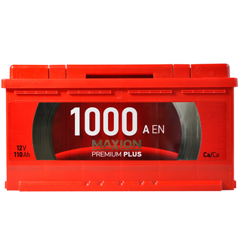 Автомобильный аккумулятор MAXION Premium Plus 110Ач 1000A R+ 6106604219