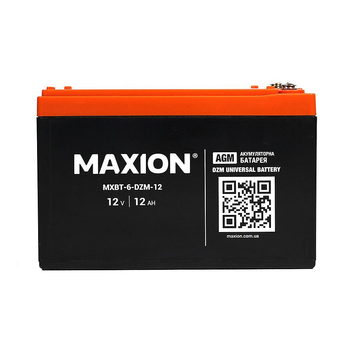 Акумулятор тяговий MAXION MXBT-6-DZM-12 (12V, 12Ah, +/-)