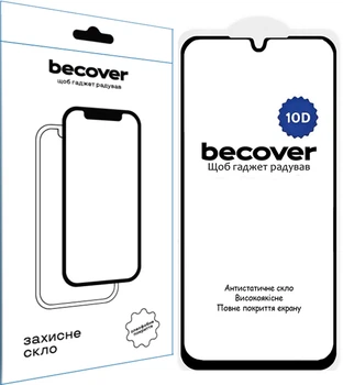 Защитное стекло BeCover 10D для смартфона Samsung Galaxy A16 4G SM-A165/A16 5G SM-A166 Black (BC_712889)