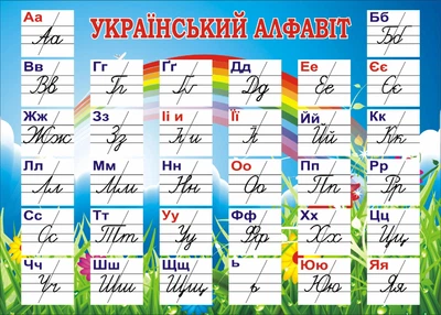 Стенд «Український алфавіт» для початкової школи 700мм×500мм (Арт1766)