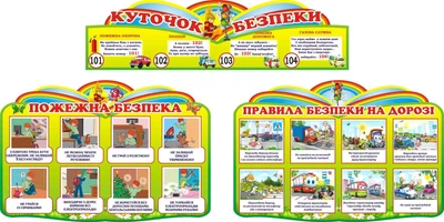 Набір стендів з безпеки життєдіяльності (Арт1644)