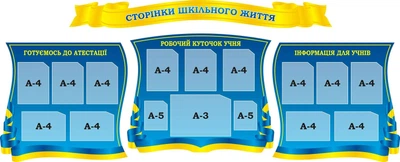 Набір стендів «Сторінки шкільного життя» для школи ліцею гімназії (Арт1677)