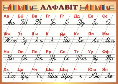 Стенд «Алфавіт» для початкової школи 700мм×500мм (Арт1558)