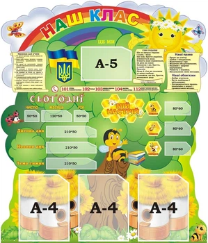 Стенд «Наш клас» для школи ліцею гімназії 940мм×1100мм (Арт2033)