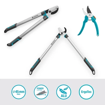 Сучкорез для зеленых веток до 45 мм Gardena EasyCut L Bypass, 68 см + секатор EasyCut до 20 мм (12032-90)