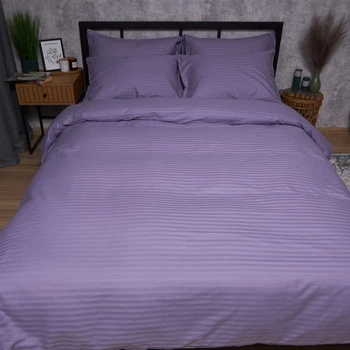 Постельный набор Moon&Star пододеяльник 143х210 + 2 наволочки 40х60 Satin Stripe Soft Lilac (MS-890000840)