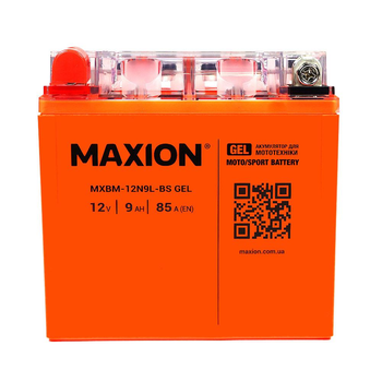 Мото акумулятор MAXION GEL 24MXBM-12N9L-BS 12V 9Ah 85A L+ MXBM-12N9L-BS GEL