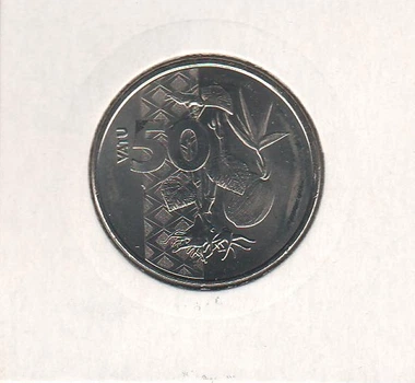 Монета Вануату 50 вату 2015 UNC