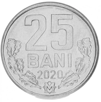 Монета Молдавия 25 бани 2020 UNC