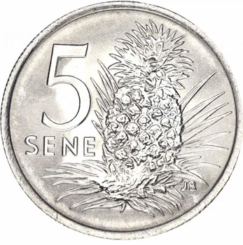 Монета Самоа 5 сене 1974 AU-UNC