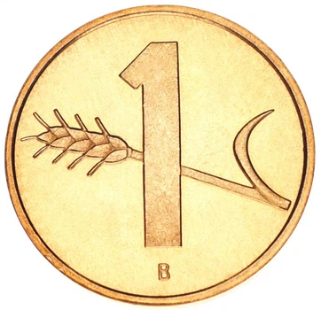 Монета Швейцария 1 рапен 1986 UNC