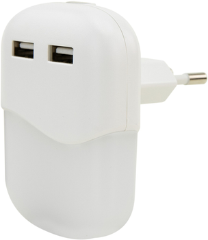 Нічник Ansmann NL15AC + 2 USB White  (4013674172719)