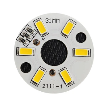 Светодиодный LED-модуль 3Вт, 31мм AC220В плата для ремонта ламп 3Вт - теплый белый