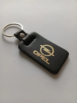 Кожаный брелок на автоключи с логотипом Opel (52-01)