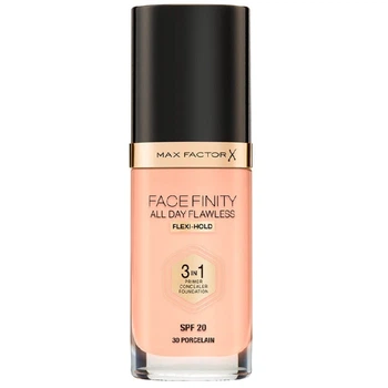 Тональное Средство Max Factor Facefinity All Day Flawless 3 In 1 Foundation Spf 20 30 Porcelain 30 Мл