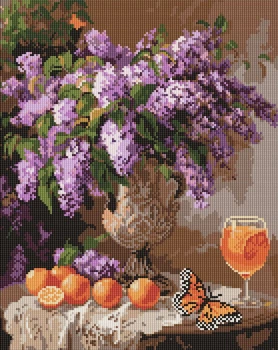 Алмазна мозаїка Ароматний бузок ©sophiia_іllustrations 40x50 AMO8125 Ідейка