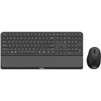 Комплект беспроводной Philips 6000 (клавиатура + мышка) Slim UA, 2,4 ГГц/Bluetooth Black (SPT6607B/00)