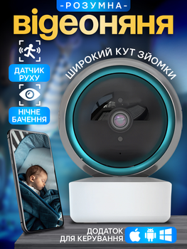 Видеоняня с подключением к телефону 2МP wifi радионяня беспроводная радио видео няня с камерой ip Tuya WN-F2