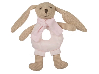 Игрушка-погремушка мягкая Canpol babies Кролик - розовая 80/201_pin