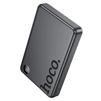 Повербанк HOCO Q34, magnetic fast charging with digital display, 10000mAh, 1Type-C, 20W, PD, QC, metal-grey