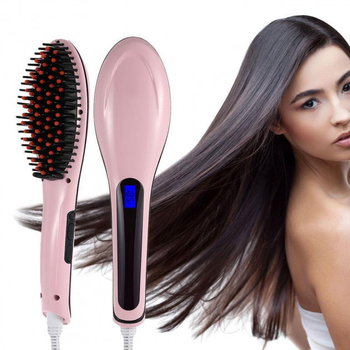 Электрическая расческа-выпрямитель Fast Hair Straightener HQT-906 Фен-щетка для выпрямления и укладки волос с