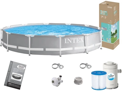 Каркасный бассейн Intex 26702 + фильтр-насос, Размер 305х76 см, Объем 4485 лит